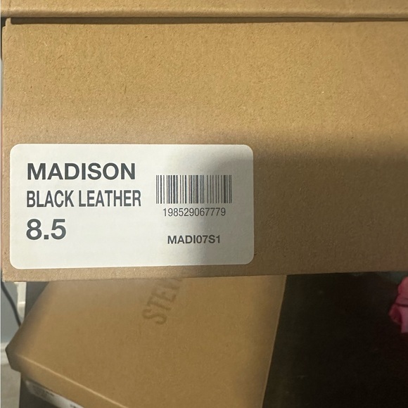 Steve Madden Black Leather Slip-On Loafers - Picture 4 of 4